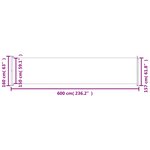vidaXL Auvent latéral rétractable de patio 160x600 cm Rouge