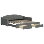 vidaXL Lit de jour avec gigogne et tiroirs sans matelas 100x200 cm