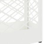 vidaXL Porte-parapluie avec stockage Blanc 28 x 12 x 41 cm Acier