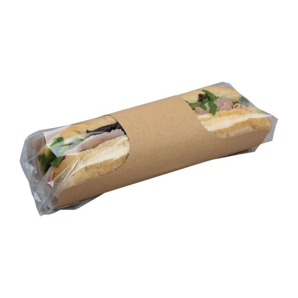 Lot de 500 sachets baguette kraft recyclable clip 210 mm - colpac -  - papier