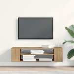 Meuble TV mural vidaXL en chêne artisanal 100x30x26 5 cm en bois d'ingénierie