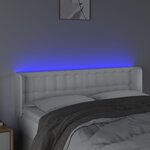 vidaXL Tête de lit à LED Blanc 147x16x78/88 cm Similicuir
