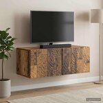 vidaXL Meuble TV mural 59 5 x 41 x 30 cm Bois ancien Bois d'ingénierie