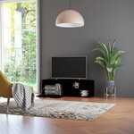 vidaXL Meuble TV Noir 120x34x37 cm Bois d’ingénierie