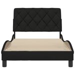 vidaXL Cadre de lit sans matelas noir 100x200 cm tissu