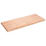 vidaXL Dessus de table bois massif traité bordure assortie