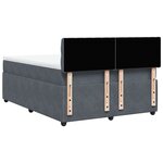 vidaXL Sommier à lattes de lit et matelas Gris foncé 140x200cm Velours