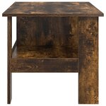 vidaXL Table basse Chêne fumé 90 x 50 x 45 cm Bois d'ingénierie