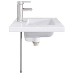 vidaXL Lavabo de salle de bains Chrome 81 x 40 x 17 5 cm métal