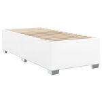 vidaXL Sommier à lattes de lit avec matelas Blanc 90x190 cm Similicuir