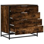 vidaXL Commode chêne fumé 70x41x70 cm bois d'ingénierie