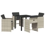 vidaXL Ensemble de salle à manger pour jardin Pliant 5 Pièces Gris clair