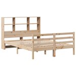 vidaXL Lit bibliothèque sans matelas 160x200 cm bois massif de pin