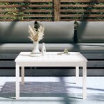 vidaXL Table de jardin blanc 82 5x82 5x45 cm bois massif de pin