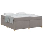 vidaXL Cadre de lit avec matelas Taupe 180 x 200 cm tissu