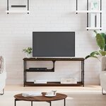 vidaXL Meuble TV chêne marron 103x38x46 5cm bois d'ingénierie et acier