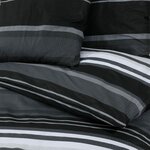 vidaXL Ensemble de housse de couette noir et blanc 225x220 cm Coton