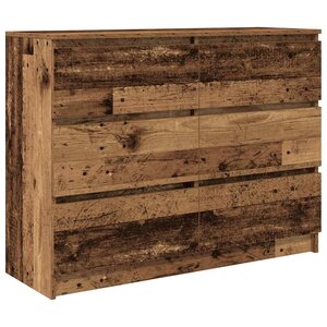 vidaXL Buffet vieux bois 100x35x76 cm bois d'ingénierie