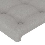 vidaXL Tête de lit à LED Gris clair 203x16x118/128 cm Tissu