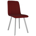 vidaXL Chaises à manger lot de 2 rouge velours
