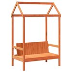vidaXL Ensemble de lit et de banc avec toit 80x200 cm bois massif pin