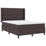 Box Spring VidaXL avec Matelas Marron Foncé 140x200 cm en Tissu