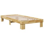 vidaXL Cadre de lit sans matelas 90x190 cm Bois massif Chêne