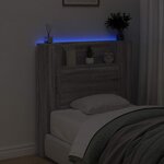 vidaXL Tête de lit Gris Sonoma 100 x 16 5 x 103 5 cm Bois d'ingénierie