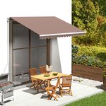 vidaXL Tissu de remplacement pour auvent Marron 3 5x2 5 m