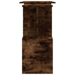 vidaXL Bureau d'angle Chêne fumé 200x50x76 cm Bois d'ingénierie