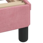 vidaXL Lit avec matelas rose 90x190 cm velours