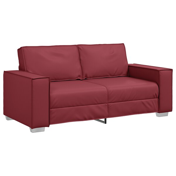 Canapé Loveseat vidaXL Rouge Vin 140 cm en Similicuir