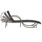 vidaXL Chaises longues lot de 2 avec table gris clair résine tressée