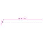 vidaXL Valance d'auvent pour cadre de 4 5 m Vert et blanc 4 3x0 2 m