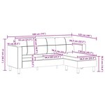 vidaXL Canapé sectionnel à 3 places cuir synthétique blanc