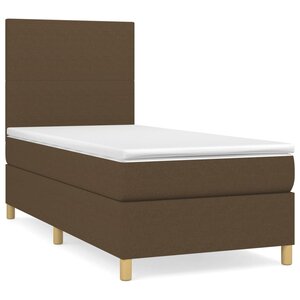 vidaXL Sommier à lattes de lit avec matelas Marron foncé 80x200 cm