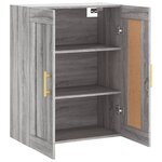 vidaXL Armoire murale sonoma gris 69 5x34x90 cm bois d'ingénierie