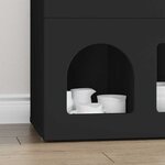 vidaXL Buffet Noir 80 5 x 35 x 59 cm Bois d'ingénierie