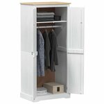 vidaXL Armoires avec étagère Blanc 76 x 50 x 170 cm Pin massif