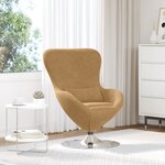 Fauteuil œuf velours marron vidaXL