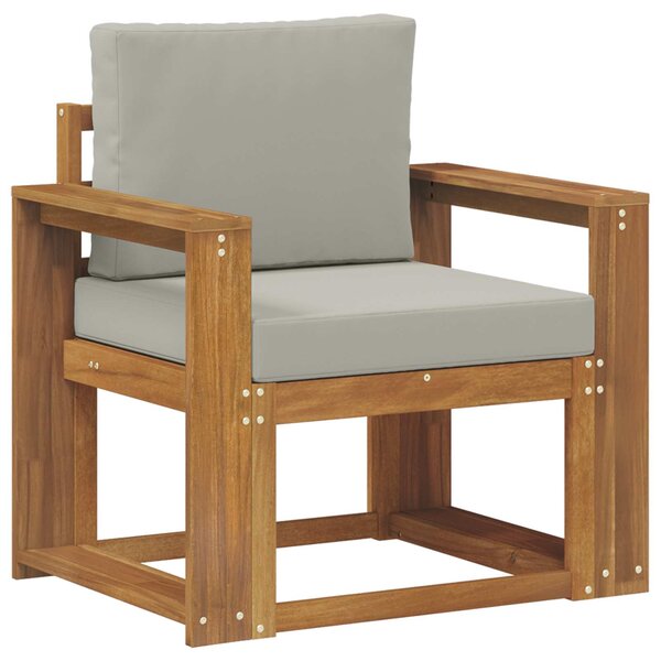vidaXL Canapé d’extérieur Bois d'acacia massif et polyester