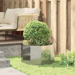vidaXL Jardinière Argent 60 x 60 x 35 cm Acier galvanisé