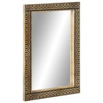 vidaXL Miroir de bain 50x70 cm bois de manguier massif et verre