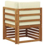 vidaXL Canapé d'angle extérieur Bois d'Acacia Massif Naturel