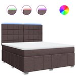 vidaXL Sommier à lattes de lit avec matelas Marron foncé 180x200 cm