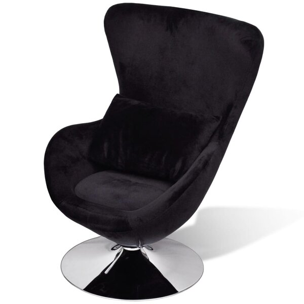 vidaXL Fauteuil en forme d’œuf Noir
