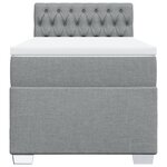 vidaXL Sommier à lattes de lit avec matelas gris clair 80x200 cm tissu