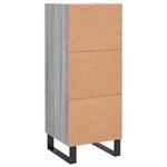 vidaXL Buffet Sonoma gris 34 5x34x90 cm Bois d'ingénierie