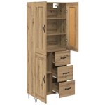 vidaXL Haut Armoire avec tiroir Chêne artisanal 69 5 x 34 x 180 cm