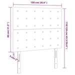 vidaXL Tête de lit à LED Vert foncé 100x5x118/128 cm Velours